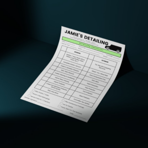 Detailer's Checklist Template